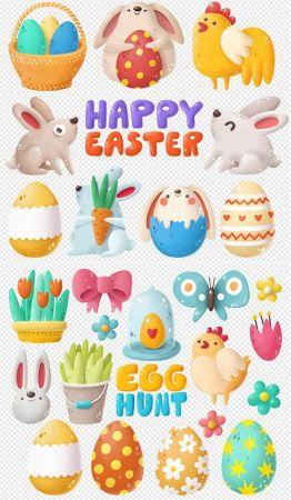 DesignOptimal Easter Hand Drawn Set