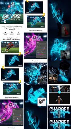 DesignOptimal GraphicRiver Spirit Energy Photoshop Action 29050788