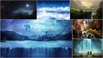 DesignOptimal Fantasy collection wallpapers Waterfall