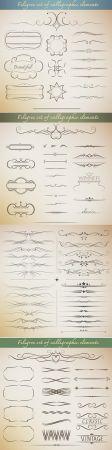 DesignOptimal Filigree Set of Calligraphic Elements