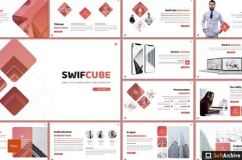DesignOptimal Swiftcube Powerpoint Keynote and Google Slides Templates
