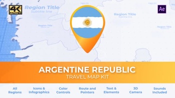 DesignOptimal Videohive Argentina Map Argentine Republic Travel Map 30486303