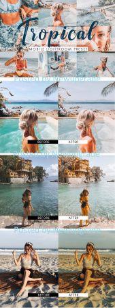 DesignOptimal Creativemarket Tropical Mobile Lightroom Presets 4488163