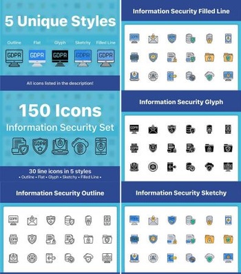DesignOptimal 150 Augmented Reality Icons