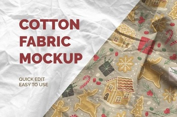 DesignOptimal CreativeMarket Cotton Fabric Mockup 5632631