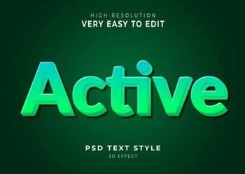 DesignOptimal Active modern 3d text effect