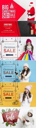 DesignOptimal Holiday Sales PSD Mockups Templates 2