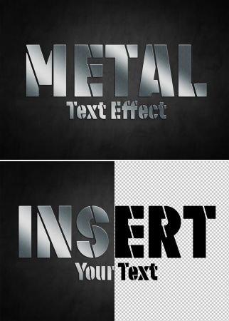DesignOptimal Metal Style Text Effect Mockup 324636788