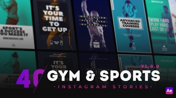 DesignOptimal Videohive 40 GYM Sports Instagram Story 30494144