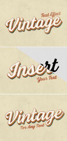 DesignOptimal Vintage Text Effect Mockup 315395893