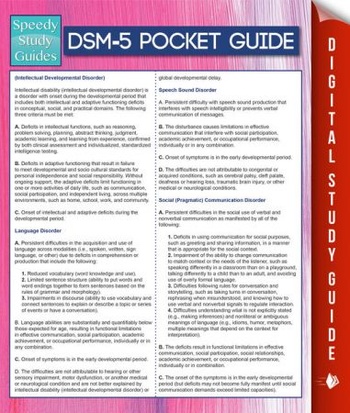 DSM 5 Pocket Guide Speedy Study Guides