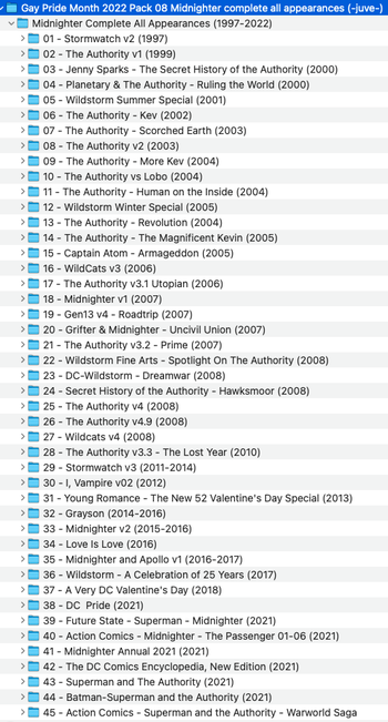 2022 Gay Pride Month Pack 08 Midnighter complete all appearances juve