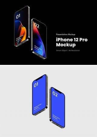DesignOptimal iPhone 12 Pro App Mockup HL9MJLG