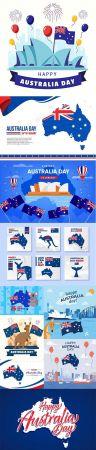 DesignOptimal Australia day greeting cards