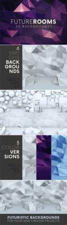 DesignOptimal Futuristic Rooms 3D Backgrounds