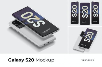 DesignOptimal Galaxy S20 Mockup Vol 3