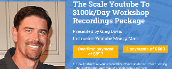 CourseHulu Greg Davis The Scale Youtube To 100k Day Workshop Recordings
