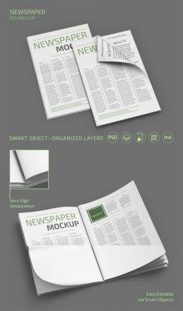 DesignOptimal Newspaper PSD Mockup Template