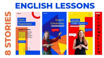 DesignOptimal Videohive English Lessons Study Stories Instagram 31121330