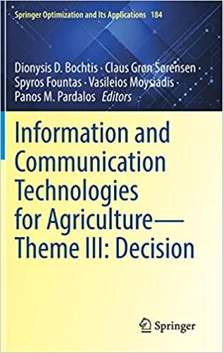Information and Communication Technologies for Agriculture Theme III Decision