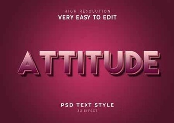 DesignOptimal Amazing attitude 3d text effect