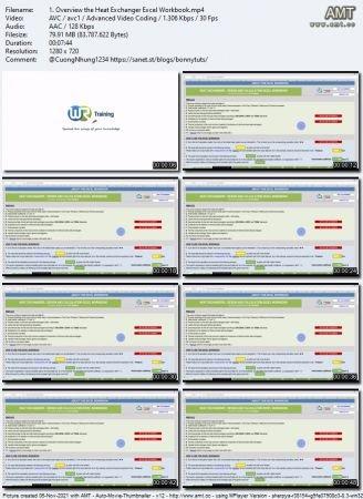 Udemy Heat Exchangers Design Calculation Excel Workbook