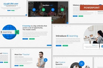 DesignOptimal E Learning Education Powerpoint Google Slides and Keynote Template