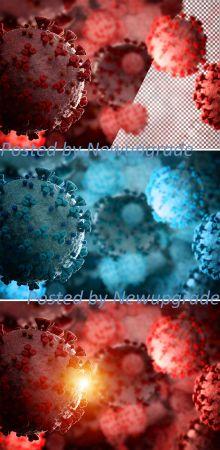 DesignOptimal Microscopic View of Coronavirus Disease Mockup 333270967