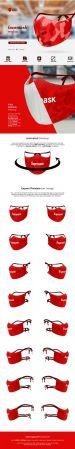 DesignOptimal Red Facemask PSD Mockup