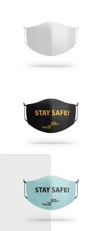 DesignOptimal Face Mask Mockup Front View 350250106