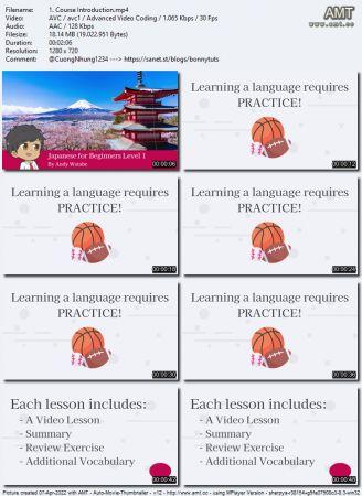 Udemy Japanese for Beginners Level 1 Interactive Online Course