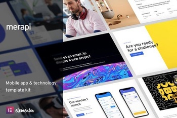 DesignOptimal ThemeForest Merapi v1 0 Mobile App Technology Template Kit 27472647