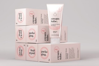 DesignOptimal Cosmetic Psd Cream Tube Mockup