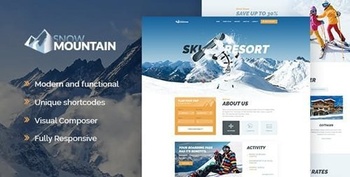 DesignOptimal ThemeForest Snow Mountain v1 2 3 Ski Resort Snowboard School WordPress Theme 20631645