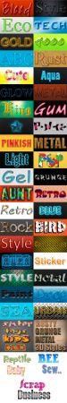 DesignOptimal 60 Awesome Photoshop Styles Text Effects Collection