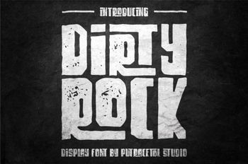 DesignOptimal Dirty Rock Unique Display Font