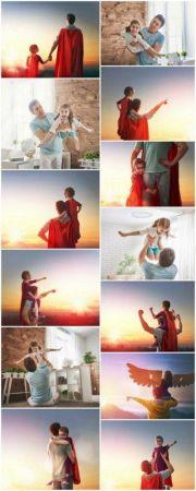 DesignOptimal Father and his daughter playing 13X JPEG