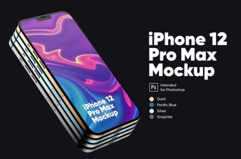 DesignOptimal iPhone 12 Pro Max Mockup 68JUPKU