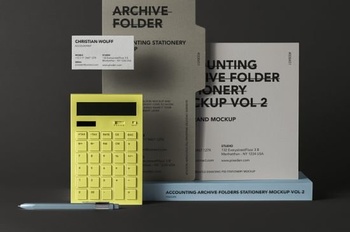 DesignOptimal Stationery Psd Folder Mockup Vol 2