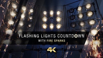 DesignOptimal Videohive Flashing Lights Countdown With Fire Sparks 24214654