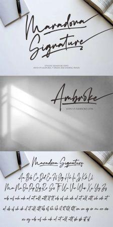 DesignOptimal Maradona A Stylish Signature Script Font