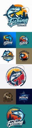 DesignOptimal Fishing club logos design company business 2