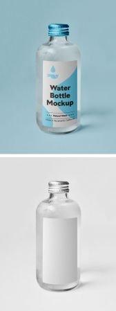 DesignOptimal Water Glass Bottle PSD Mockup Template