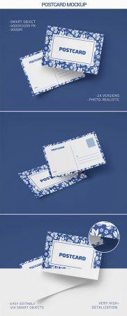 DesignOptimal PostCard PSD Mockups Template