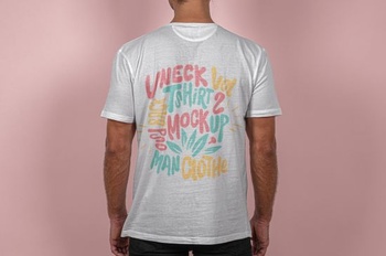 DesignOptimal Back V Neck Psd T Shirt Mockup