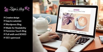 DesignOptimal ThemeForest Zarja v2 2 Feminine WordPress Blog Theme 10259094