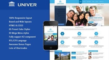 DesignOptimal SmartAddons SJ Univer v3 9 6 Responsive Joomla Education Template
