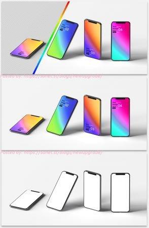DesignOptimal Mockup of 4 Smartphones 364770924