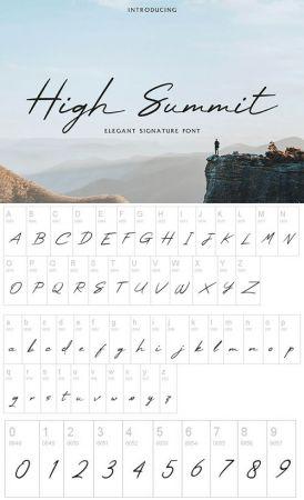 DesignOptimal High Summit Elegant Signature Font
