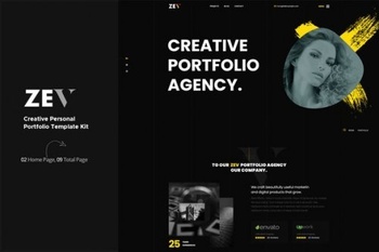DesignOptimal ThemeForest Zev v1 0 0 Creative Personal Portfolio Template Kit 29504122